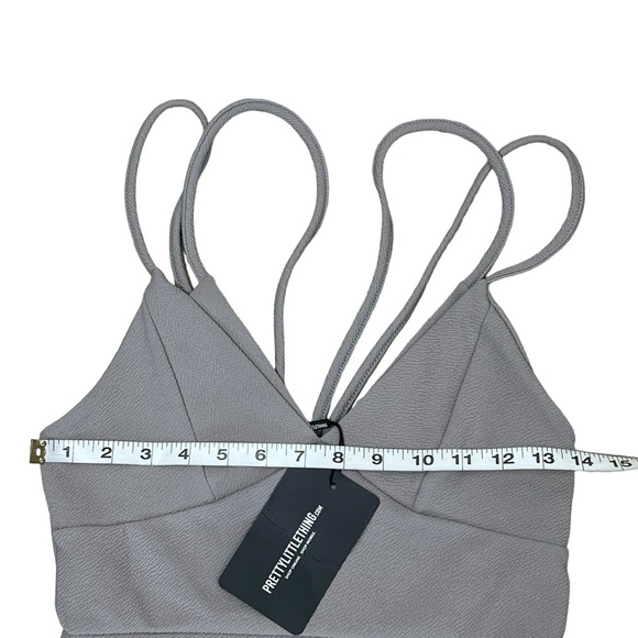 Pretty Little Thing Dress Ruched Night Out Cocktail Bodycon Stretch Preppy - Picture 7 of 10